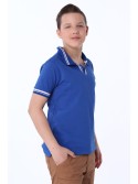 Tricou polo baieti albastru floarea de colt NDZ4475 - Magazin online - Boutique